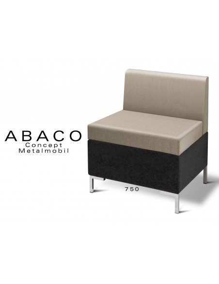 ABACO 750 - Module pour banquette ou fauteuil, assise et dossier beige.