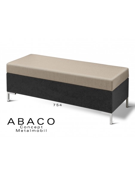 ABACO 754 - Banquette d'appoint ou simple module coussin rouge.