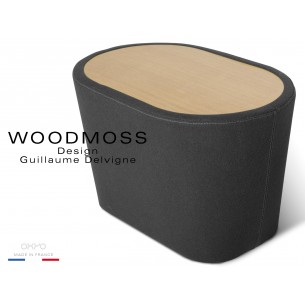 WOODMOSS tabouret ou table d'appoint, couleur anthracite.