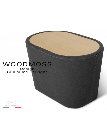 WOODMOSS tabouret ou table d'appoint, couleur anthracite.