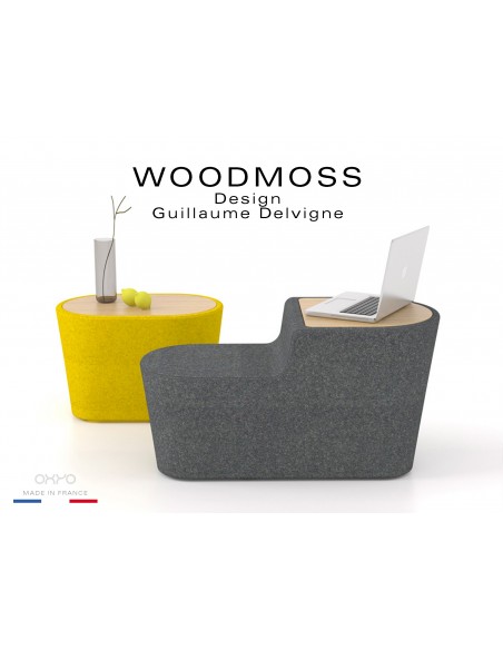 WOODMOSS-DOUBLE tabouret ou table d'appoint.