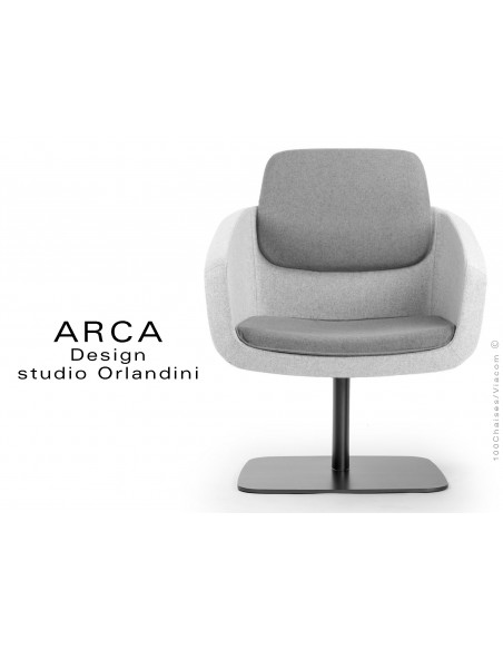 Fauteuil ARCA pour les espaces d'accueil et lounge habillage 100% laine