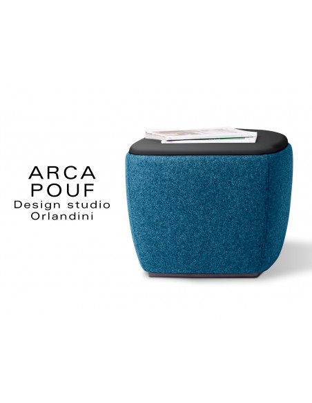 ARCA pouf, tabouret ou table d'appoint couleur bleu foncé Newcastle