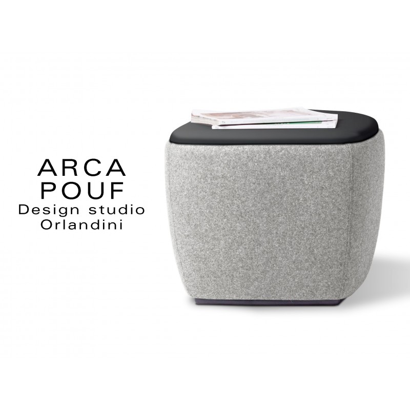 ARCA pouf, tabouret ou table d'appoint couleur gris clair Silverdale