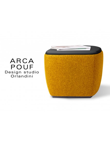 ARCA pouf, tabouret ou table d'appoint couleur orange Wesley