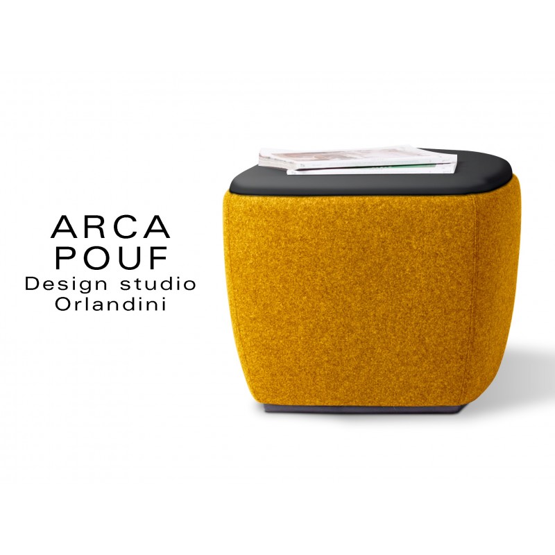 ARCA pouf, tabouret ou table d'appoint couleur orange Wesley