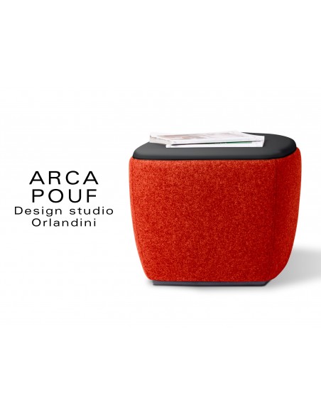 ARCA pouf, tabouret ou table d'appoint couleur rouille Edge Hill