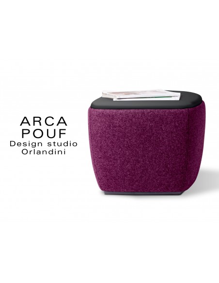 ARCA pouf, tabouret ou table d'appoint couleur violet Banbridge