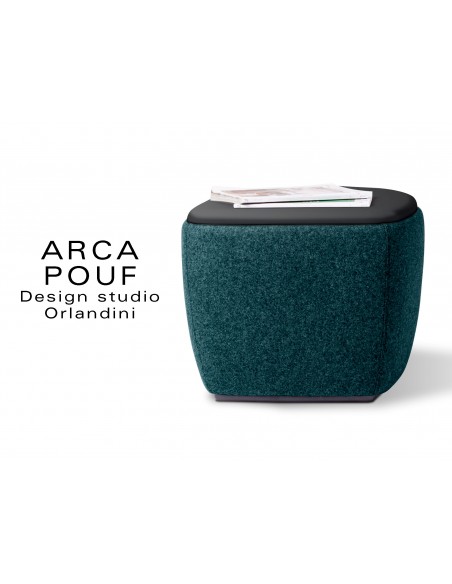 ARCA pouf, tabouret ou table d'appoint couleur bleu foncé Glenalmond