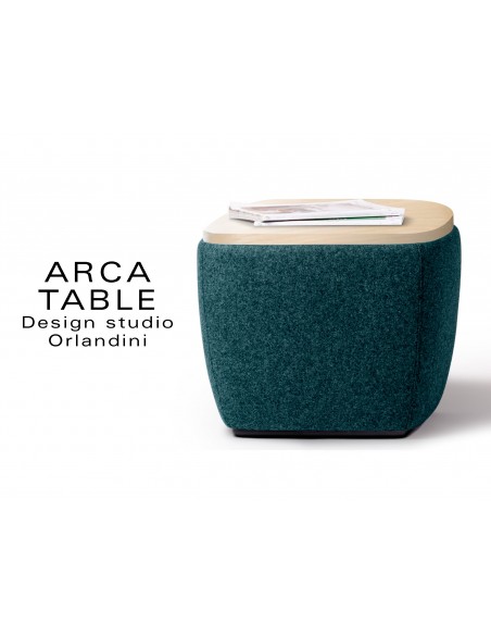 ARCA pouf ou table d'appoint habillage couleur bleu foncé Glenalmond.