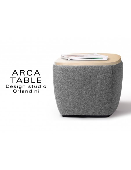 ARCA pouf ou table d'appoint habillage couleur gris foncé Aberlour.
