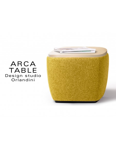 ARCA pouf ou table d'appoint habillage couleur jaune Dunhurst.