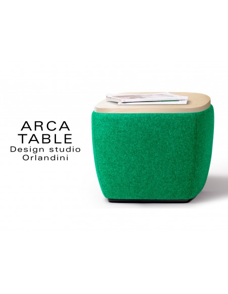 ARCA pouf ou table d'appoint habillage couleur vert Belhaven.