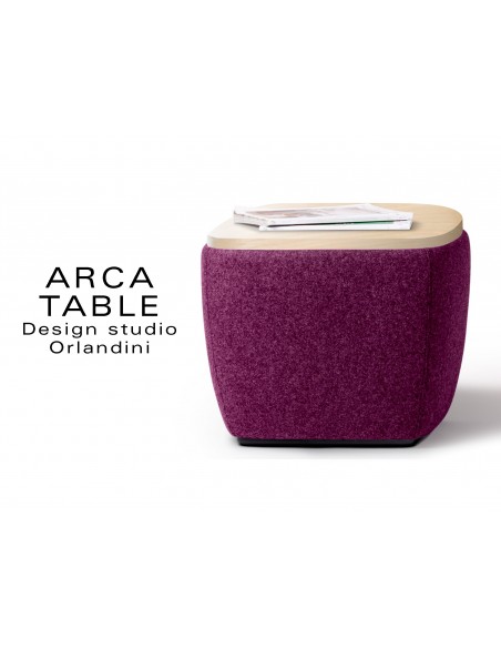 ARCA pouf ou table d'appoint habillage couleur violet Banbridge.