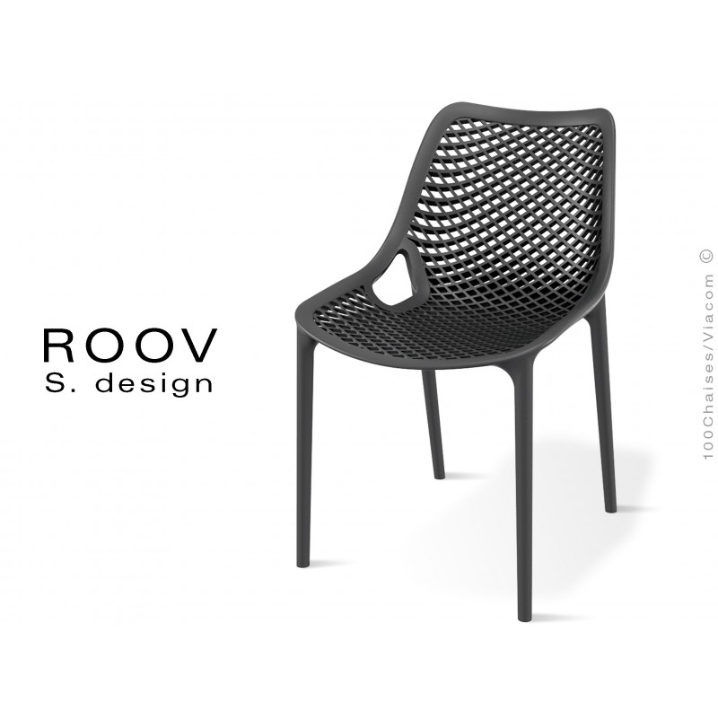 Chaise pour terrasse et extérieur ROOV structure plastique couleur