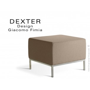 Banquette modulable DEXTER assise garnie habillage feutre couleur sable