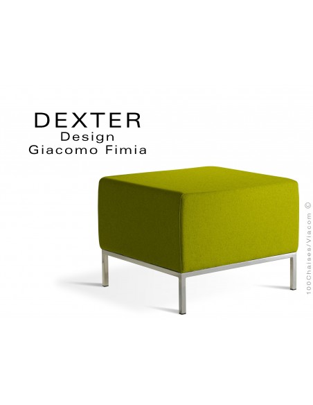 Banquette modulable DEXTER assise garnie habillage feutre couleur vert