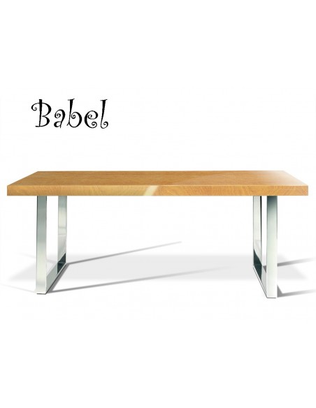 Table BABEL, finition vernis hêtre naturel, réf.: 502.