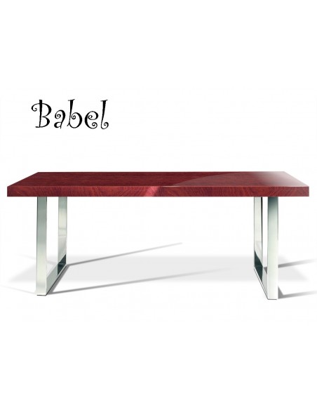 Table BABEL, finition vernis hêtre acajou, réf.: 553.