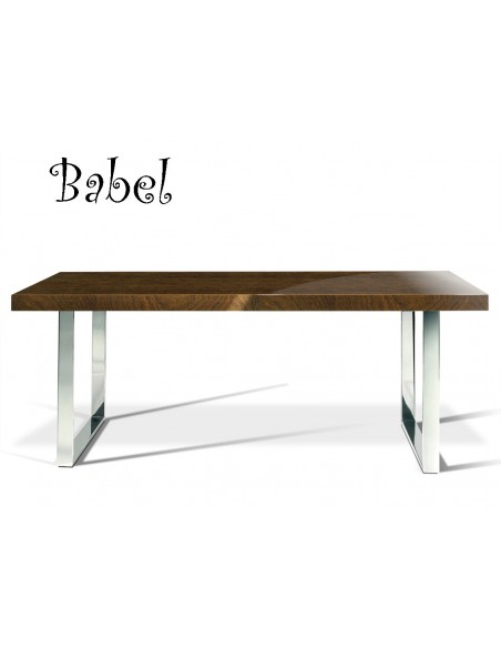 Table BABEL, finition vernis noyer, réf.: 815.