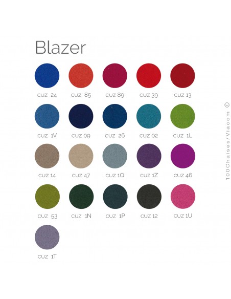 Autre revêtement tissu BLAZER pour fauteuil design HIRO, couleur au choix sur demande.