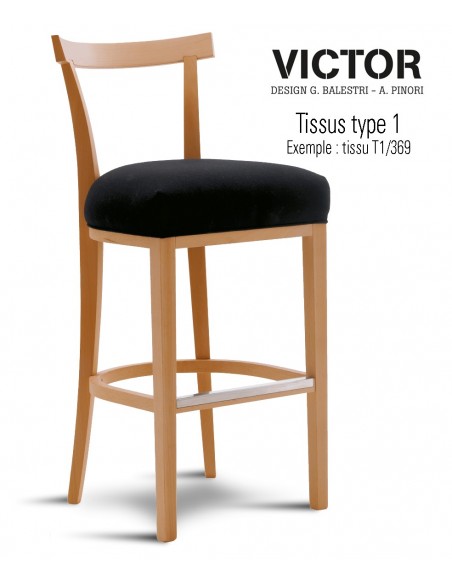 Collection VICTOR tabouret teinte cerise.