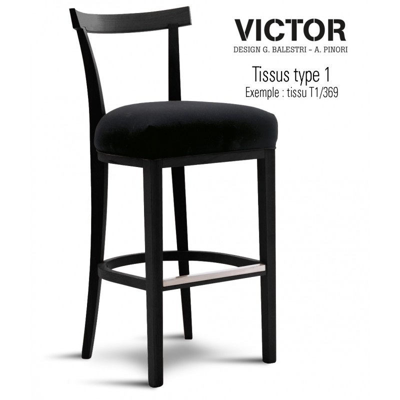 Collection VICTOR tabouret teinte charbon.