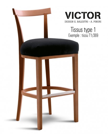 Collection VICTOR tabouret teinte noix.