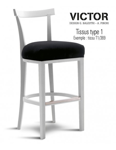 Collection VICTOR tabouret peinture RAL blanc.