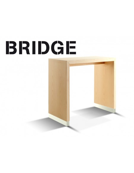 BRIDGE 108 - Table en bois de hêtre finition naturel.
