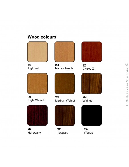 Tabouret bois design WOLFGANG, gamme teinte vernis disponible, au choix.