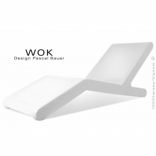 Bain de soleil WOK, structure plastique couleur blanc.