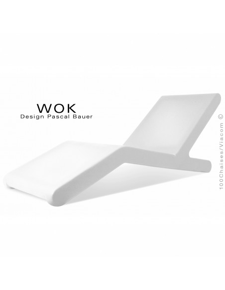 Bain de soleil WOK, structure plastique couleur blanc.