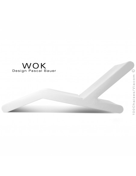 Bain de soleil WOK, structure plastique couleur blanc.