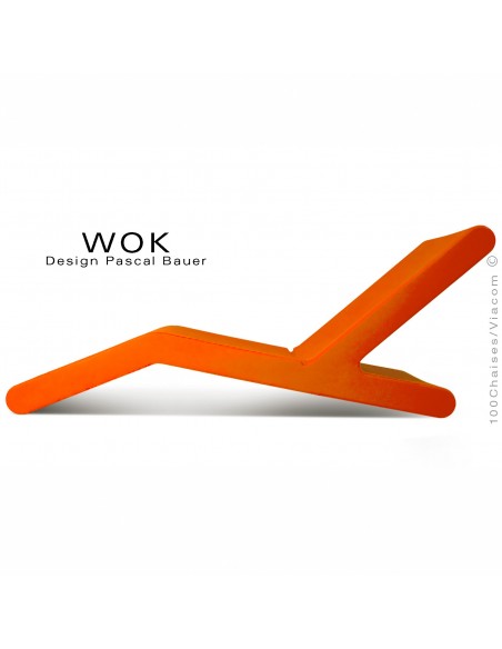 Bain de soleil WOK, structure plastique couleur orange.