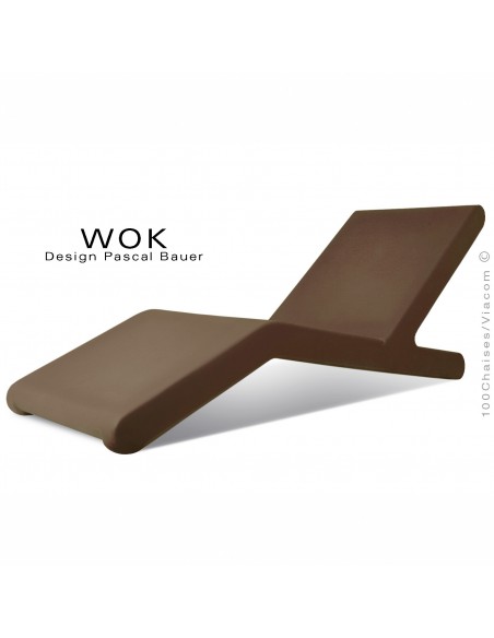 Bain de soleil WOK, structure plastique couleur chocolat.