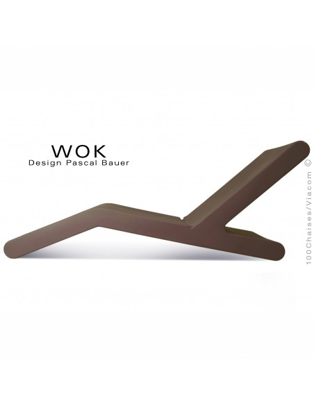 Bain de soleil WOK, structure plastique couleur chocolat.