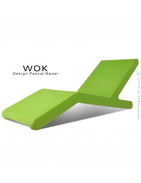 Bain de soleil WOK, structure plastique couleur vert Anis.