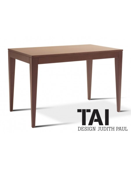 TAI - Table d'appoint rectangulaire, finition bois noix.