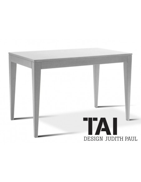 TAI - Table d'appoint rectangulaire, finition bois peinture RAL au choix.