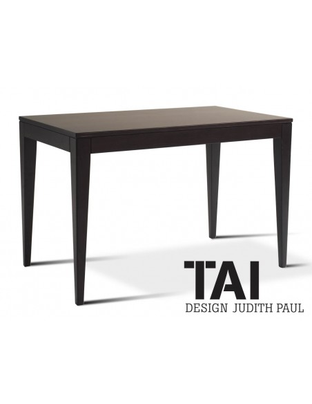 TAI - Table d'appoint rectangulaire, finition bois wengé.