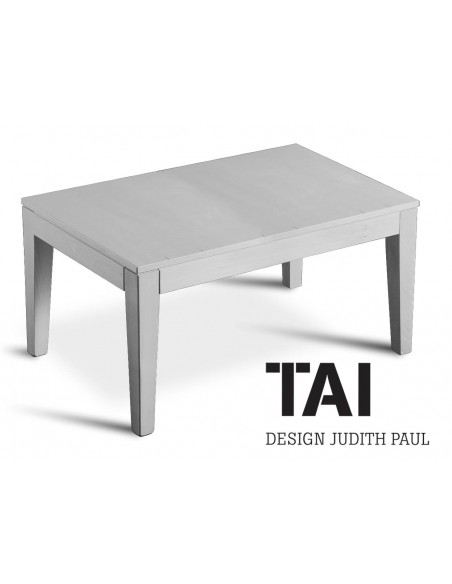 TAI - Table basse rectangulaire, finition bois peinture RAL au choix.