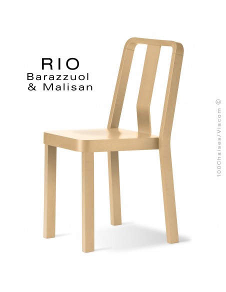 Chaise RIO, en bois de frêne teinté naturel