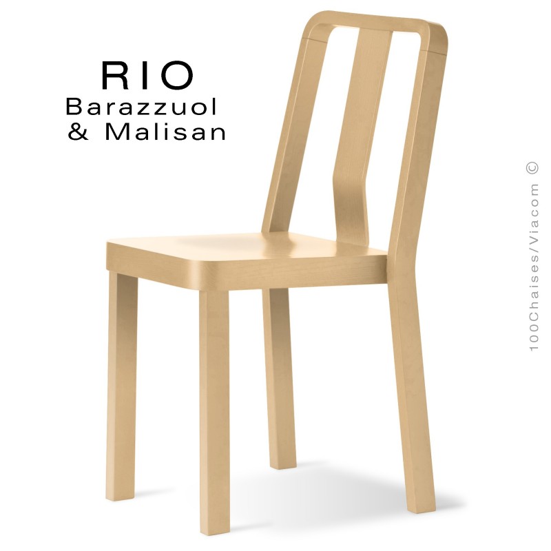 Chaise RIO, en bois de frêne teinté naturel