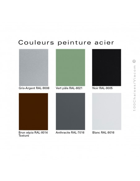 Palette fabricant finition peinture pour piétement table ALEXIA.