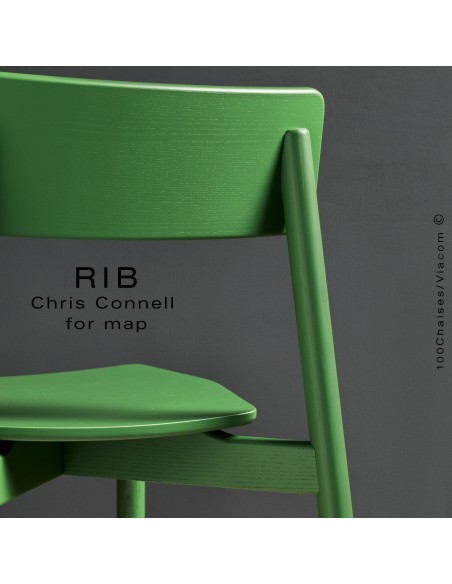 Chaise RIB, piétement en bois de frêne