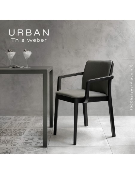 Collection URBAN, chaise, fauteuil en bois de frêne, peint ou teiné, simple ou garnie.