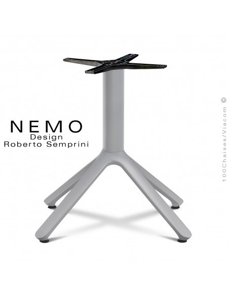 Table basse NEMO, pour CHR., piétement aluminium gris clair.