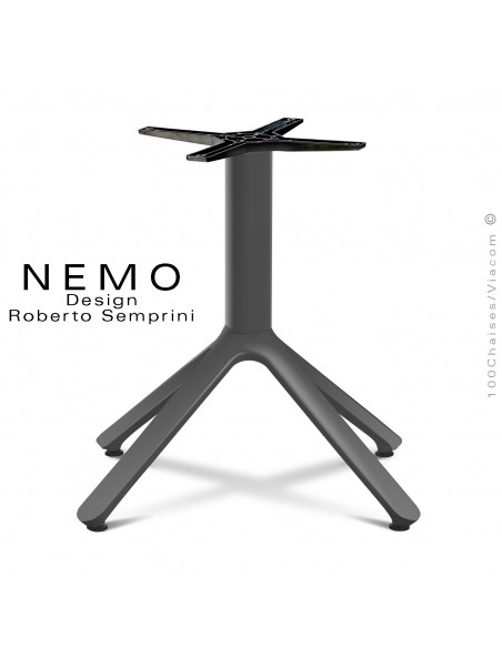 Table basse NEMO, pour CHR., piétement aluminium anthracite.