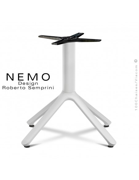 Table basse NEMO, pour CHR., piétement aluminium blanc.